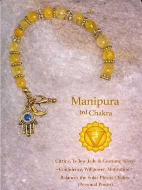 Manipura 3rd Chakra, faceted  genuine Citrine The Yogi Chakra Collection